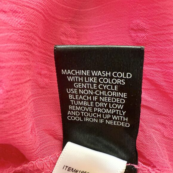 Torrid Womens Pink V-Neck Tassel Swiss Dot Sheer Peasant Blouse Top Size 3X - Picture 8 of 10